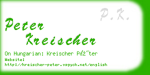 peter kreischer business card